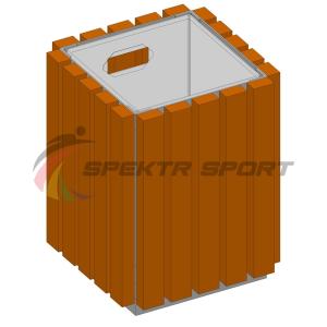Купить Урна металлическая в деревянной обрешетке SP МФ400 в Болотном 