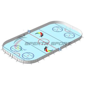 Купить Хоккейная коробка, борта фанера 12 мм, 40х20 в Болотном 