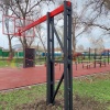 Купить Стойка баскетбольная уличная с защитой, щитом из оргстекла, аморт. кольцом и сеткой, вынос 225 см в Болотном 